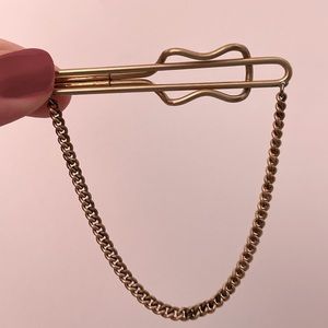 Vintage 60's HADLEY Gold Tone Holiday Gifting Party Preppy Classic Men's Tie Bar